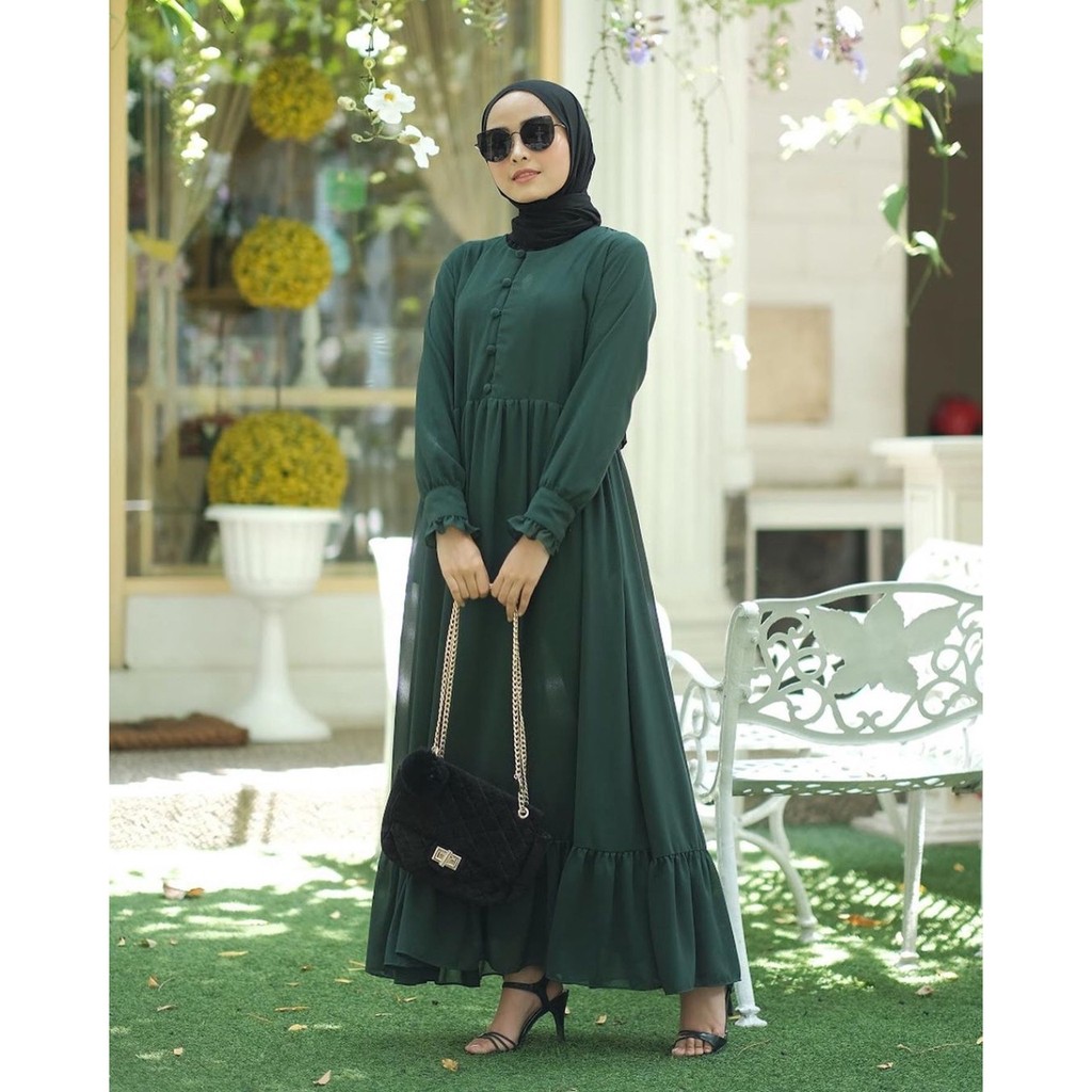 Sofia Maxy l Dress Muslim Polos Gamis Remaja Terpopuler