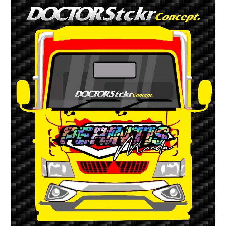 Stiker kabin truk dada depan cutting sticker truk Hologram Terbaru 2021 (perintis moeda)