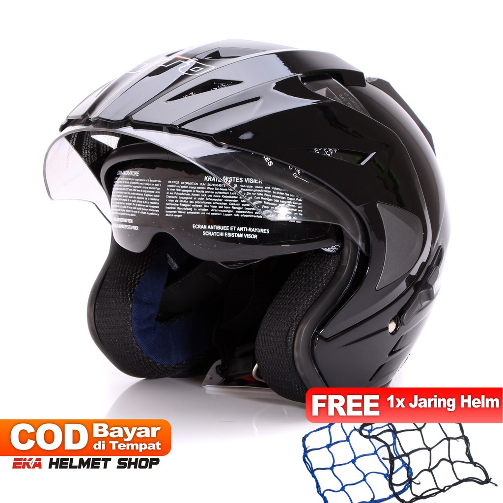 [Helm Dewasa] WTO Helmet Pro-Sight - Hitam + Promo Gratis Jaring Helm