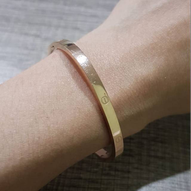 GELANG CARTIER KECIL ROSE GOLD TITANIUM