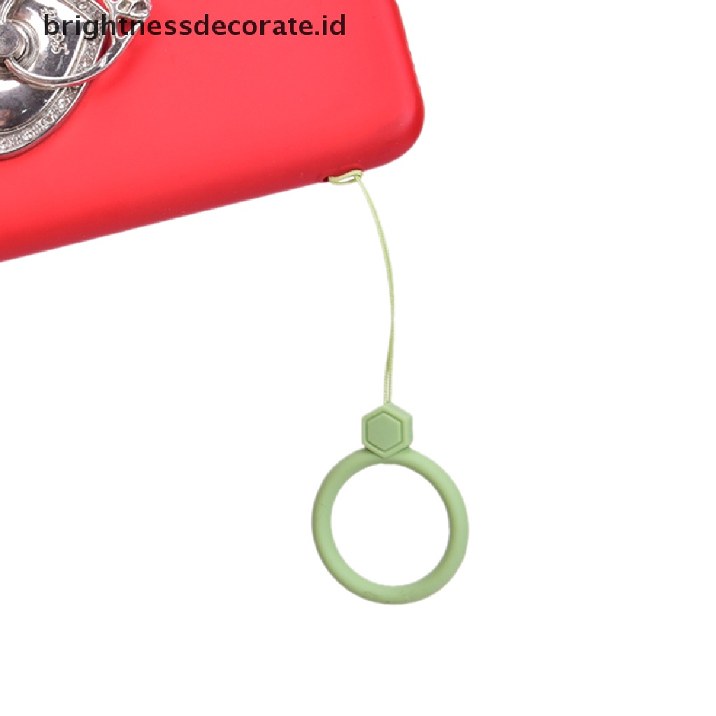 [birth] Finger Ring Anti-lost Universal Phone Short Lanyard Silicone Pendant Ring Strap [ID]