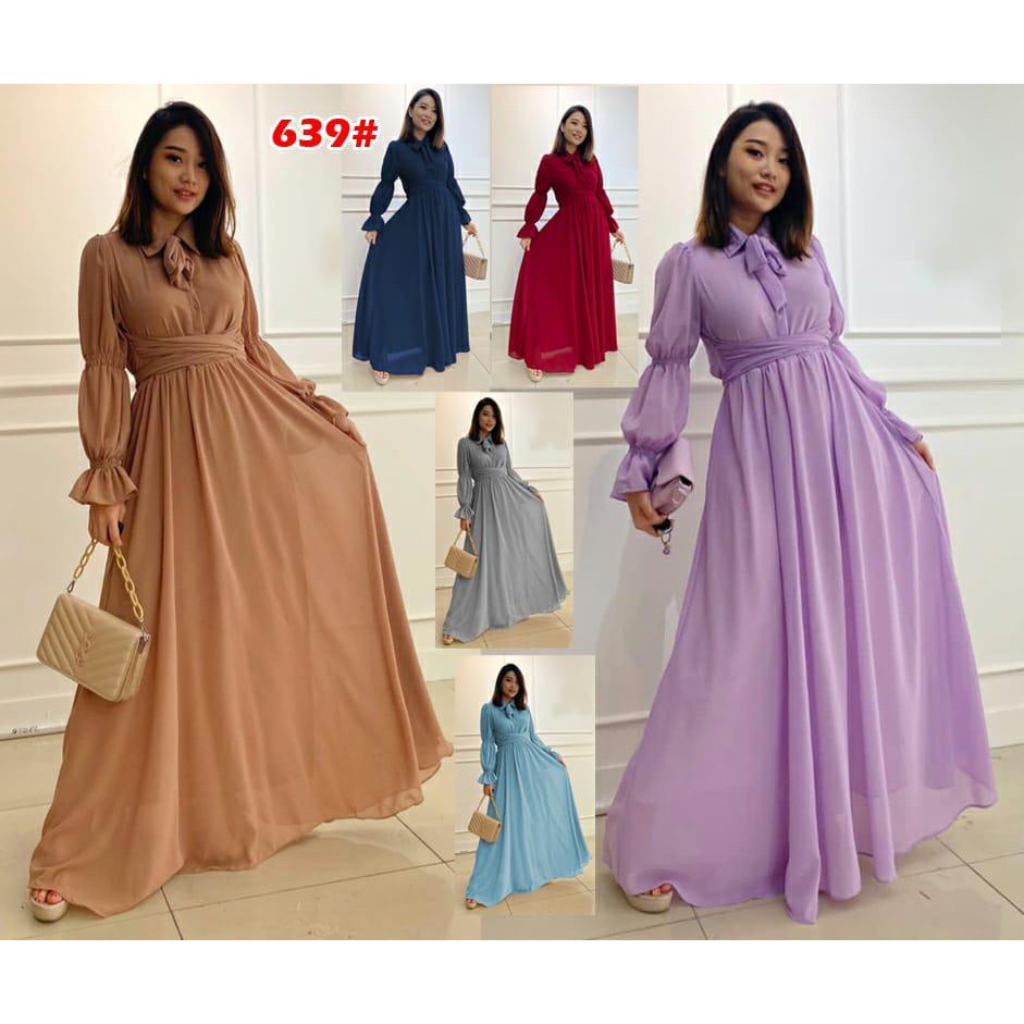 Gamis/ muslin  fashion muslim terbaru/Baju muslim wanita/Gamis Jessica Collection 639#