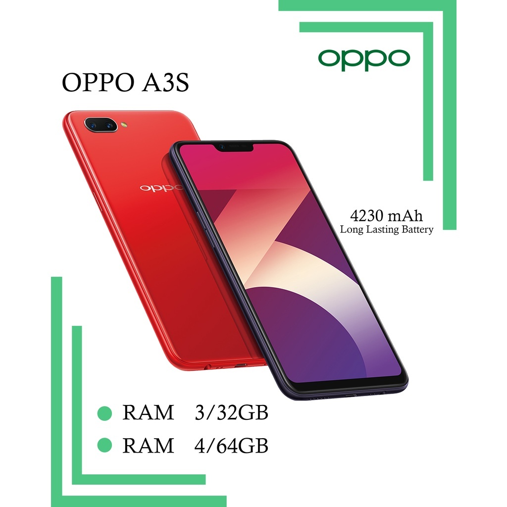 HP OPPO A3S RAM 4/64GB &amp; 6/128 6.2 inches+Kamera HD terpercaya murah Smartphone Android terpercaya Fullset Garansi