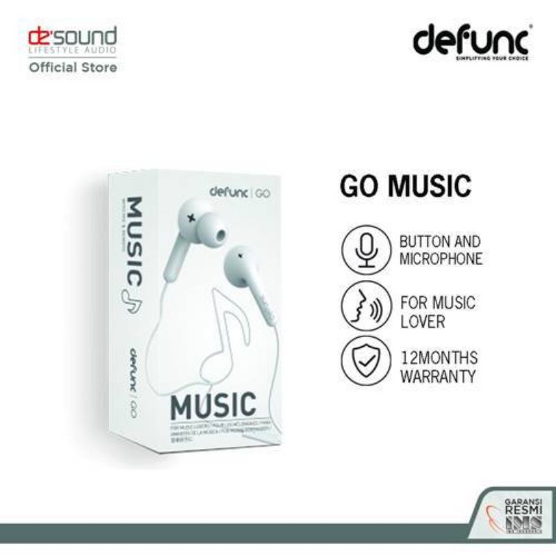 Headset Musik [ suara mantul ] Defunc Go Music