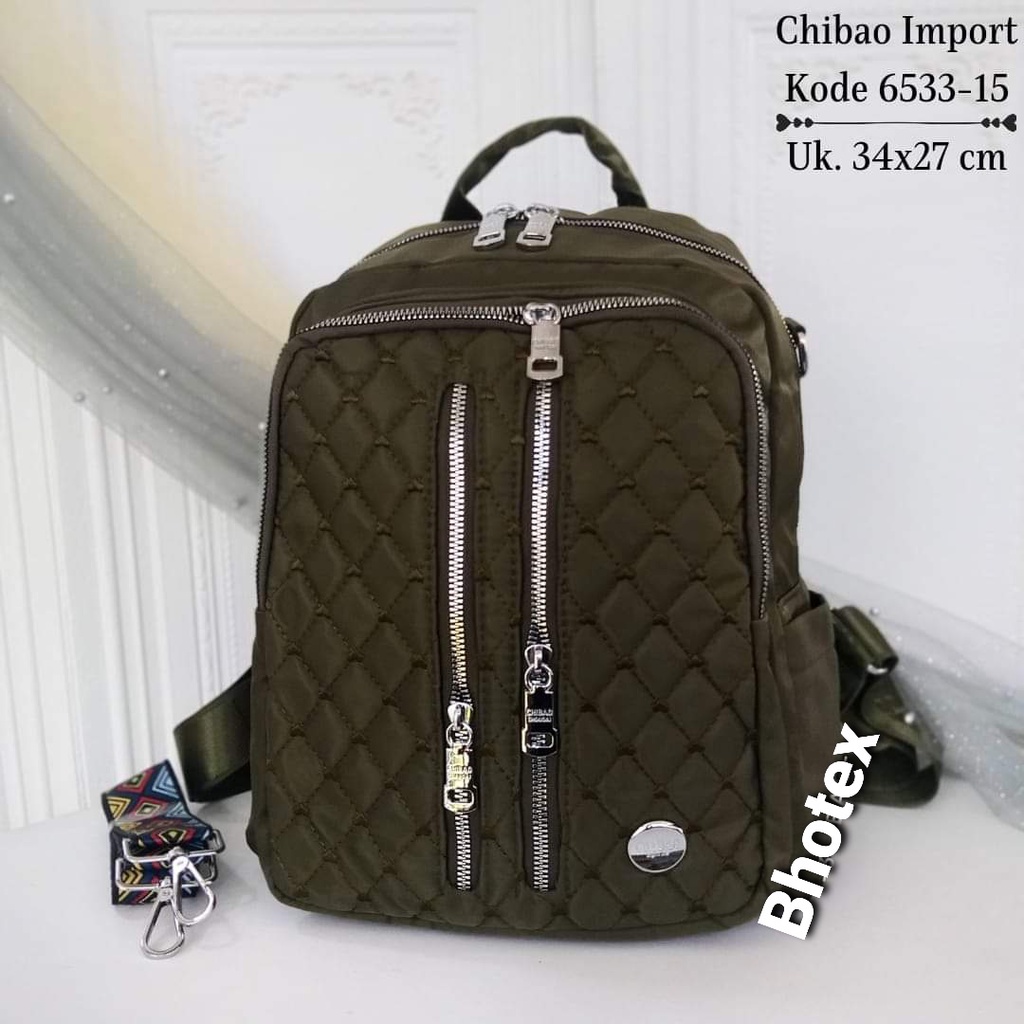 Tas Ransel Chibao 6533-15 Bahan Parasut. Tas Wanita Tas Chibao ORI Tas Ransel Chibao Import BEST SELLER BISA BAYAR DITEMPAT.!!!!