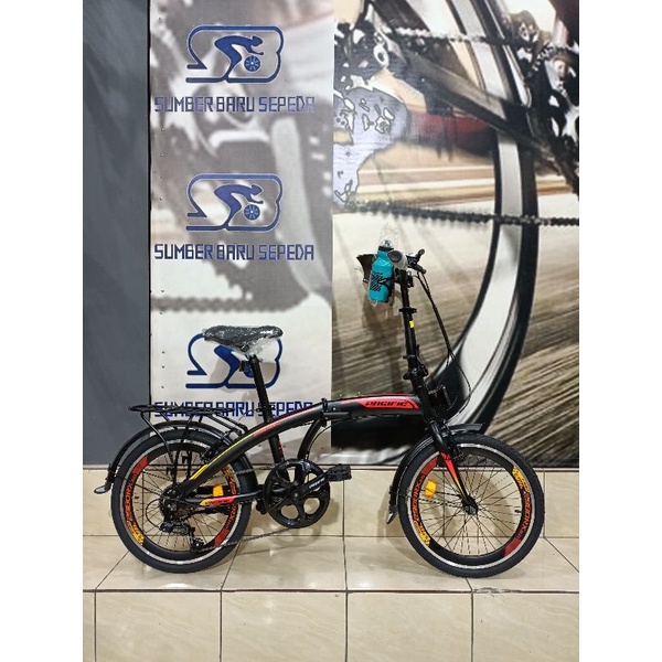 SEPEDA LIPAT PACIFIC 2980 RX 2.0 20 INCH FREE KUNCI SPIRAL, BREKET,BOTOL,