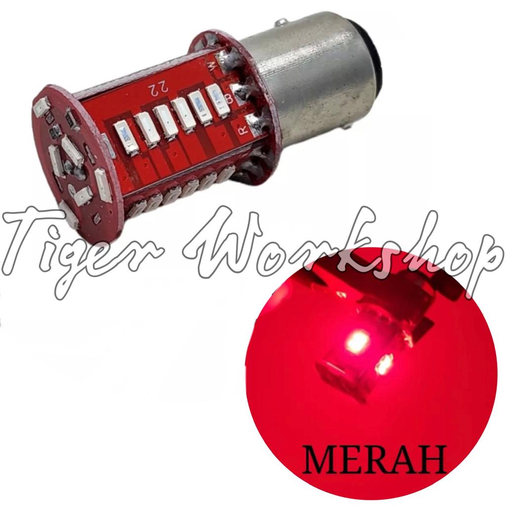 Lampu Rem Stop LED Bayonet 30 Mata Running Kedip Kaki 2 DC-12 V Universal  Motor Mobil Image 2