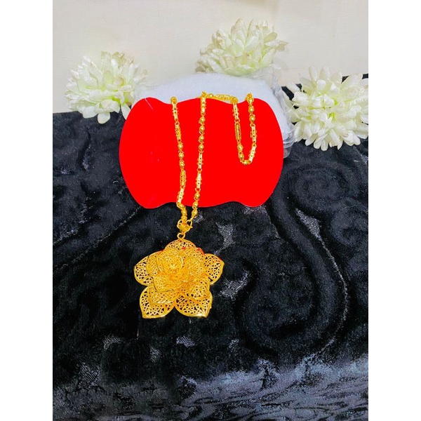 kalung kendari bunga lapis emas