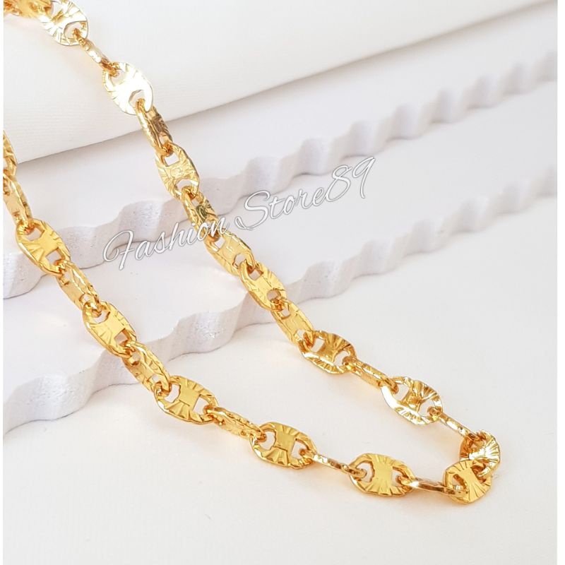 New Kalung Motif Pecah kopi sambung Perhiasan lapis emas 18k impor yaxiya Xuping 45cm gold