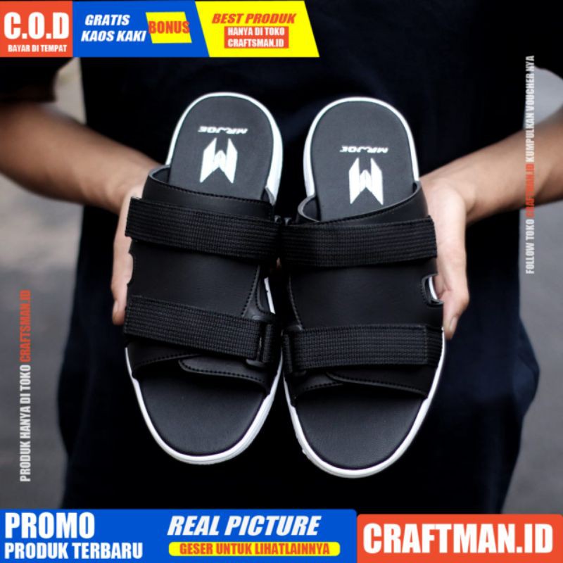 CRAFTS x GEZY Sandal Pria Sandal Slide Sendal Distro 2021 Trendy Original Nyaman Fashion Korea