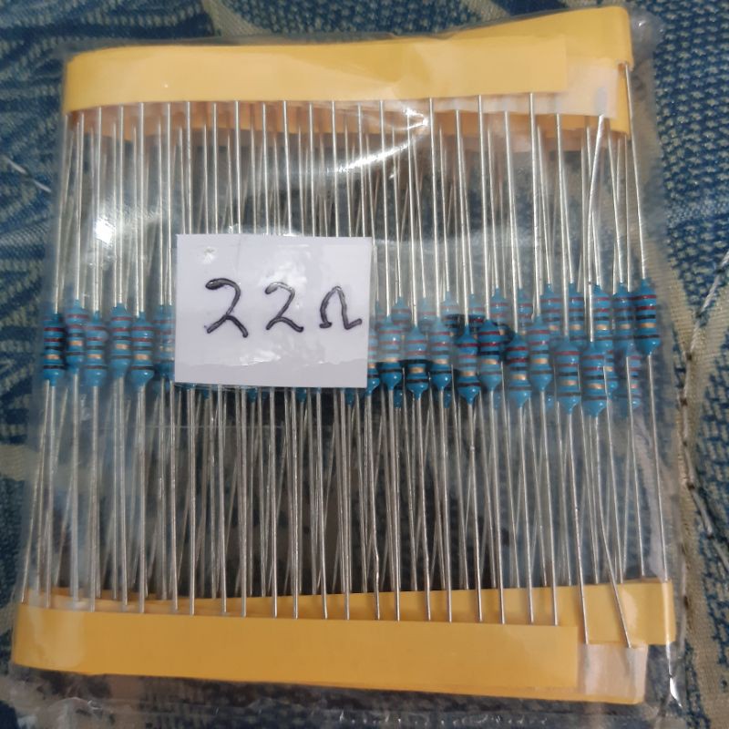 Resistor 22 ohm 1/4W metal film taiwan 100biji