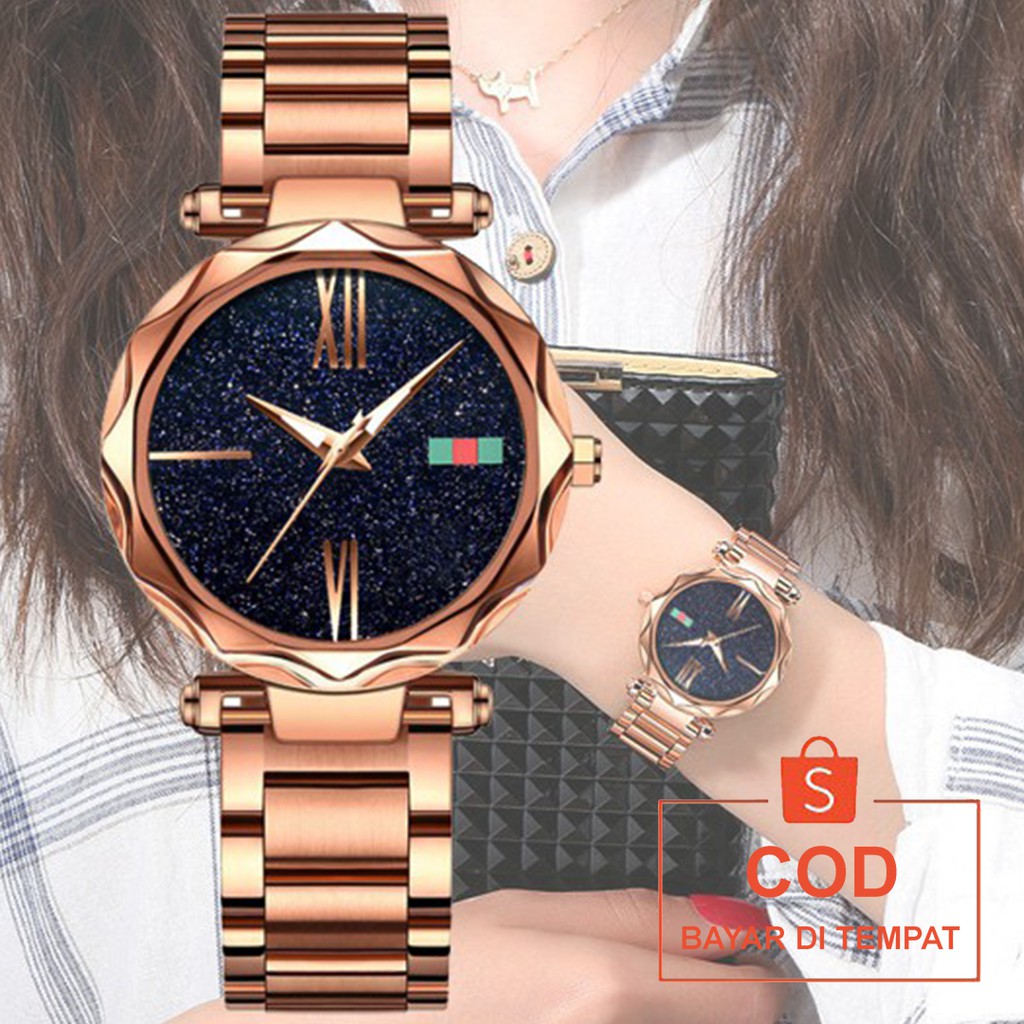 ✅COD Jam Tangan Rantai Analog Watch Fashion Wanita Cewek Anti Air Murah Couple Original