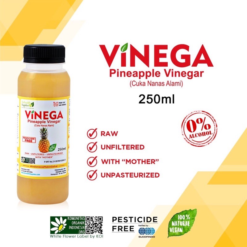 

VINEGA PINEAPPLE VINEGAR / CUKA NANAS 250ML