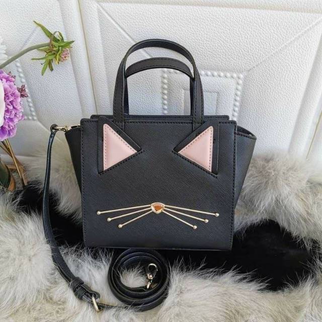 Authentic Kate Spade Mini Hayden Cat Jazz Thing Up Black