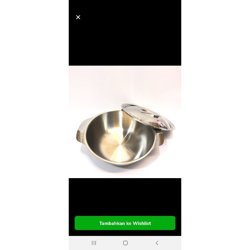 Mangkok ZEBRA 22 Cm Stainless Steel Plus Tutup 123022 - Soup Bowl