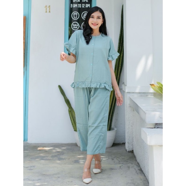 TERBARU BISA COD OLLA ONESET STELAN BAJU DAN CELANA KEKINIAN TERLARIS MATT KATUN RAYON