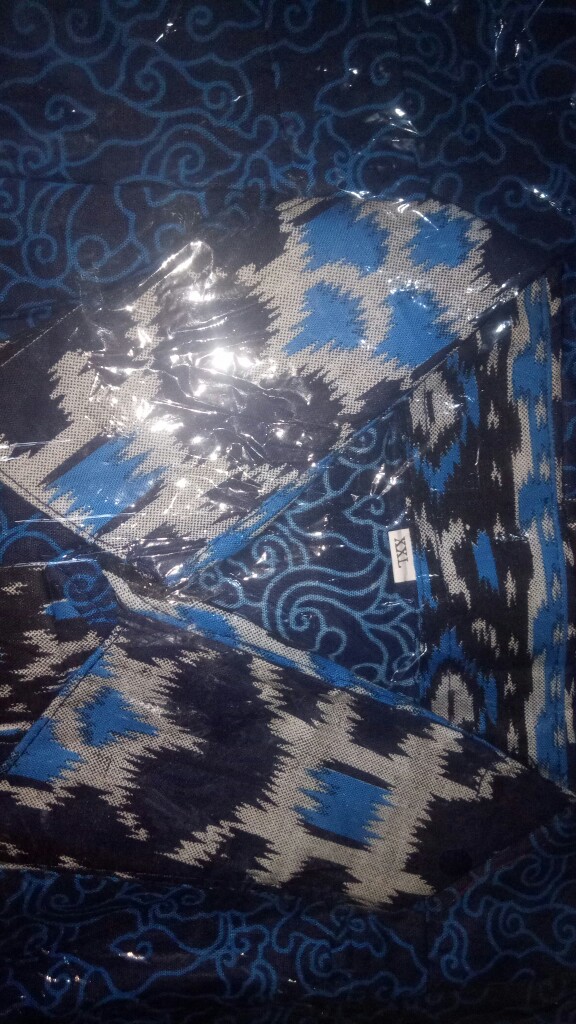 Kemeja Batik Pia Lengan Pendek Motif Manggar Terlaris Size M, L, Xl ( Original )