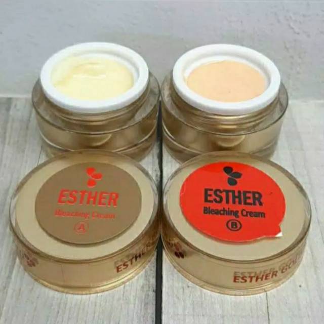 Cream Esther Gold pot kaca