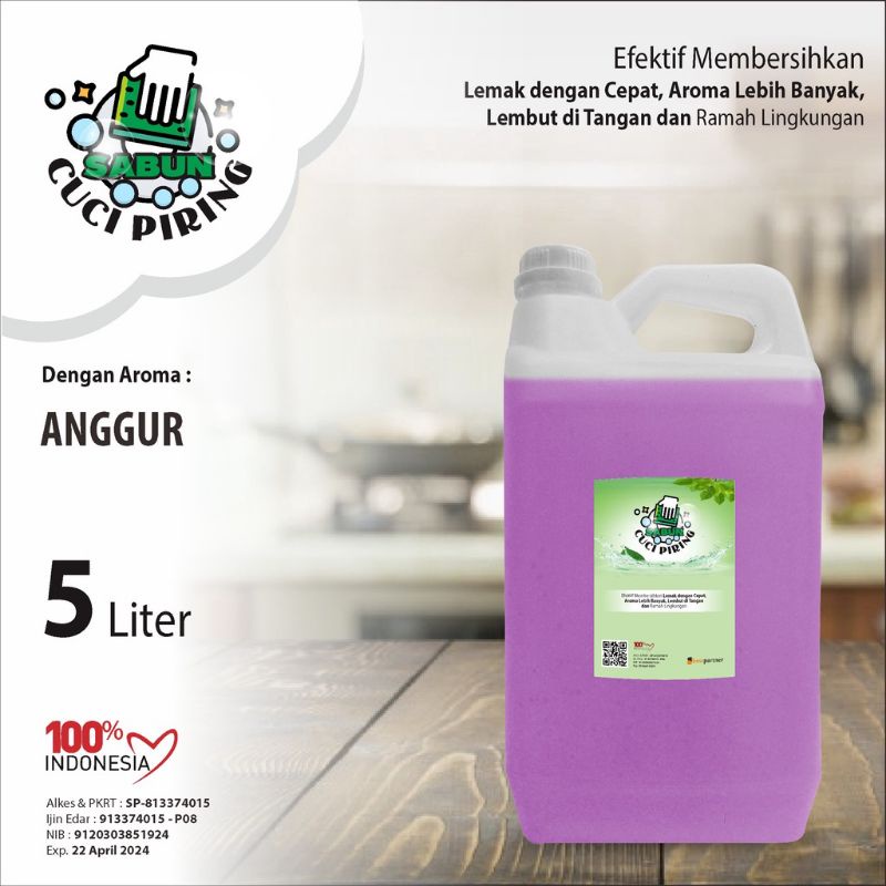 Sabun Cuci Piring Aneka aroma kemasan jurigen 5 liter