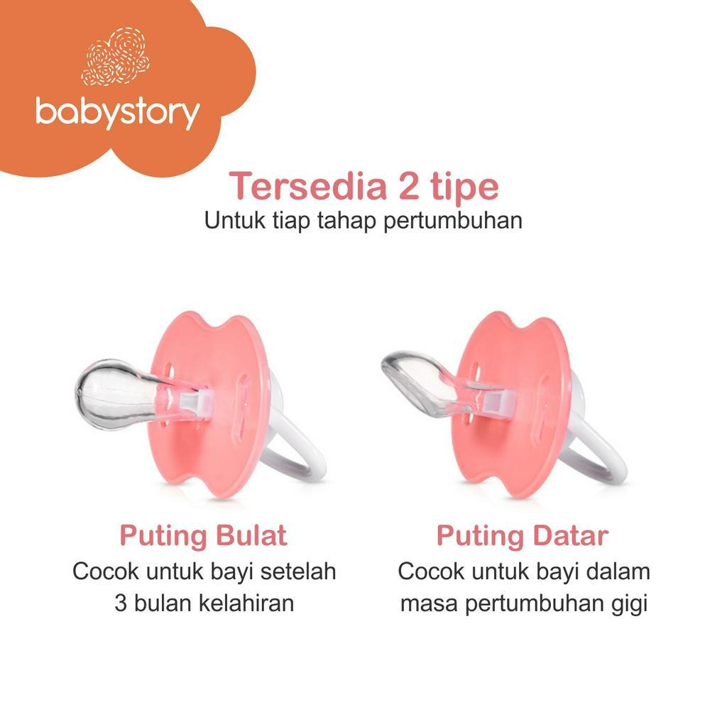 Empeng Dot Bayi Dengan Tutup dan Klip Rantai Penjepit Baby Pacifier empeng bayi