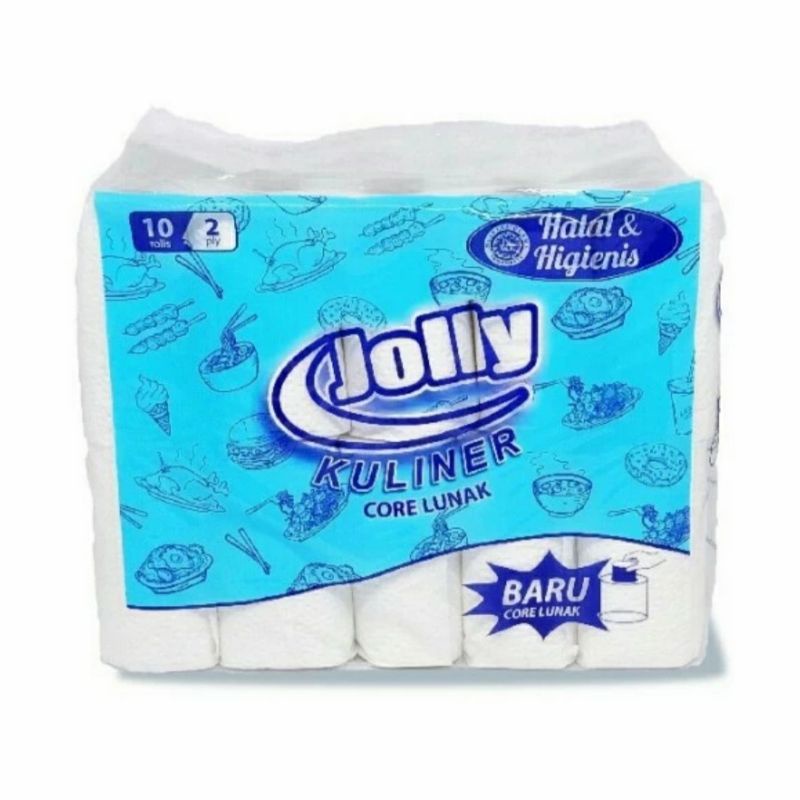 Jolly Kuliner Core Lunak Tissue (10 Rolls & 2 Ply)