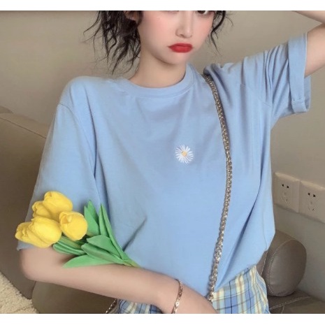 MYSTIQUE.ID-BAJU KAOS DAISY T-SHIRT LUCU DAN AESTHETIC