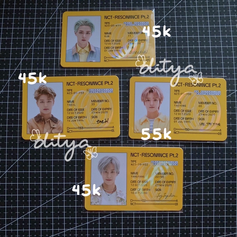 [readystock] nct official id card resonance 2020