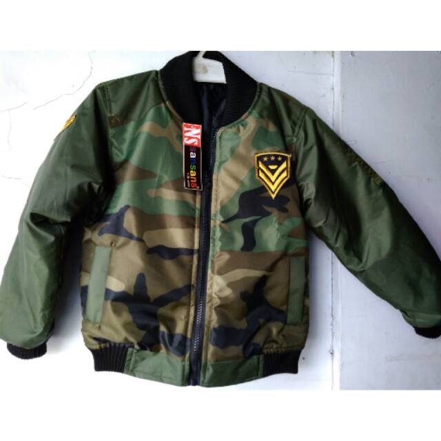 Jaket Bomber anak loreng