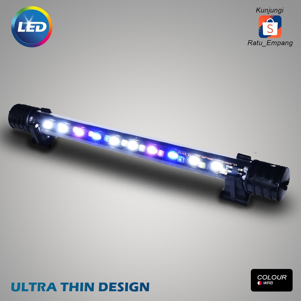 LAMPU LED CELUP AQUARIUM 60 CM WARNA MERAH PUTIH BIRU ( RED WHITE BLUE) / LAMPU LED CELUP AKUARIUM A
