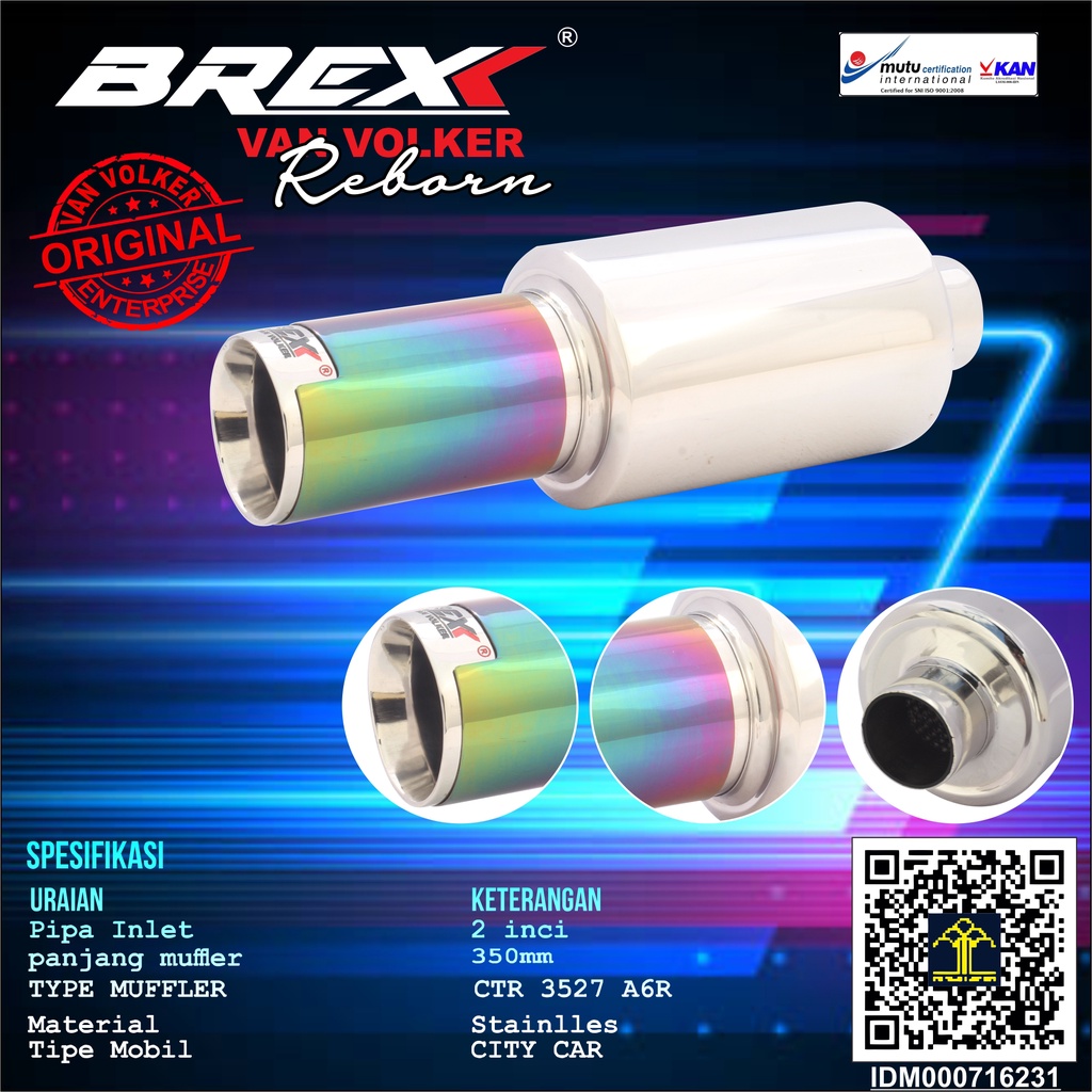 knalpot mobil Brexx Vanvolker type CTR 3527 A6R