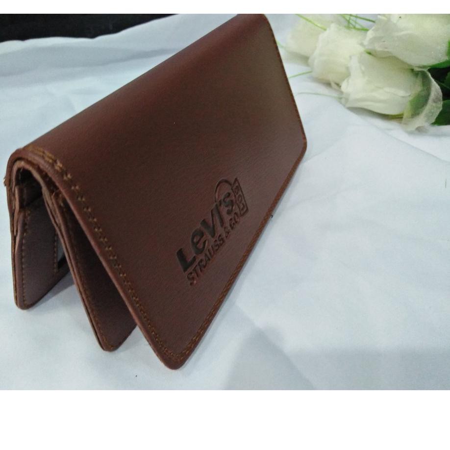 『SHOPEE 12.12』-017 Dompet panjang pria cowok lipat bahan halus kuat murah levis ✧