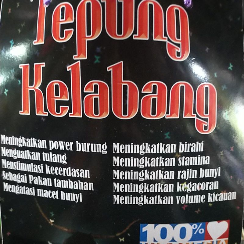 Makanan burung tepung kelabang