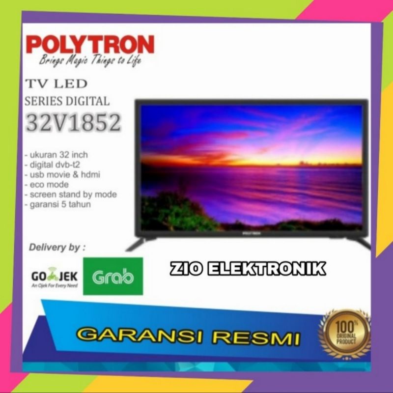 LED POLYTRON 32V1852 DIGITAL TV POLYTRON 32 INCH 32 V 1852