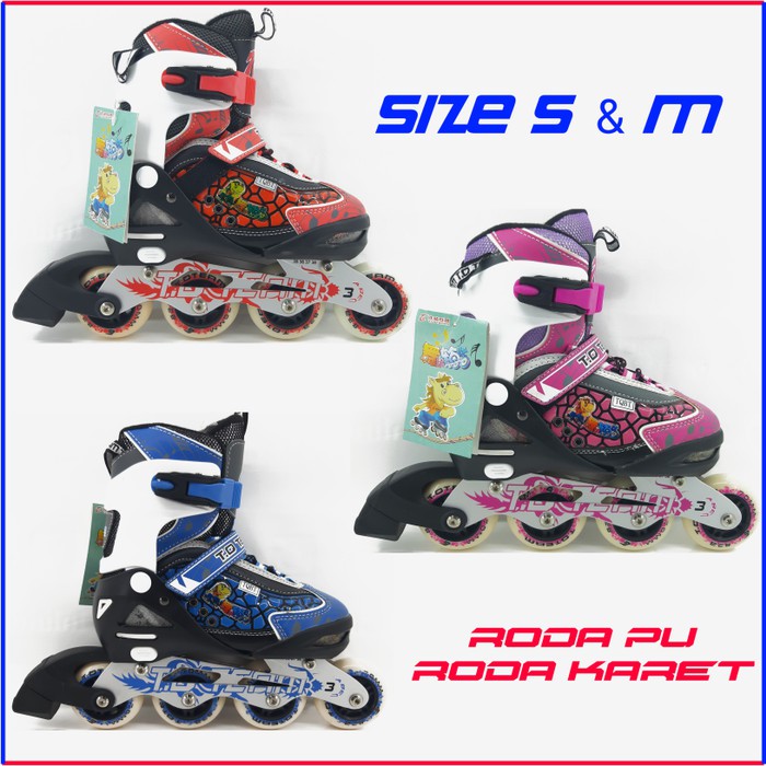 Sepatu Roda BAN KARET/Anak RODA 3