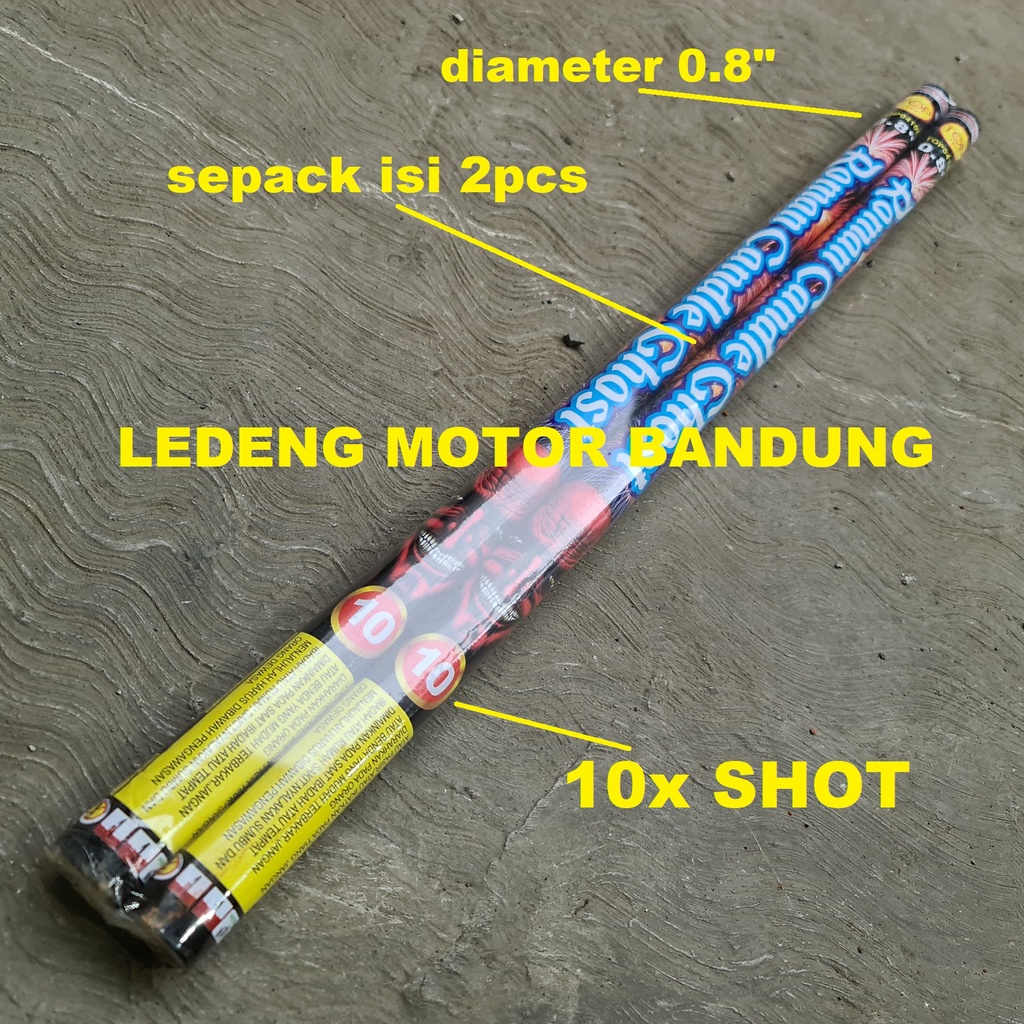 Kembang Api 10 Shot 0,8 inci Fire Work Top Roman Candle isi 2 pcs