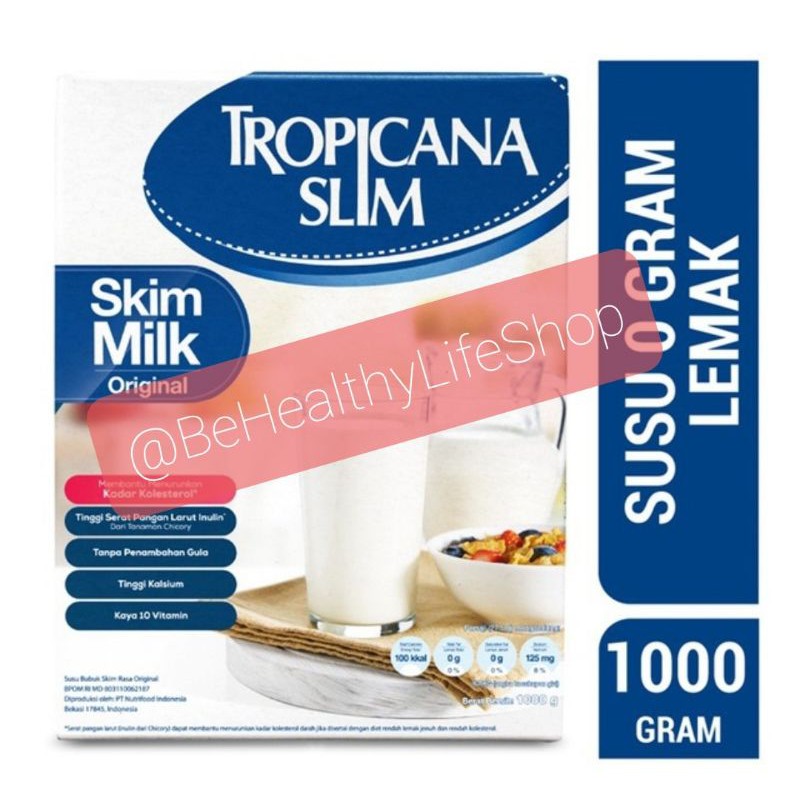 

Susu Tropicana Slim Skim Milk Original 250 / 1000 gr