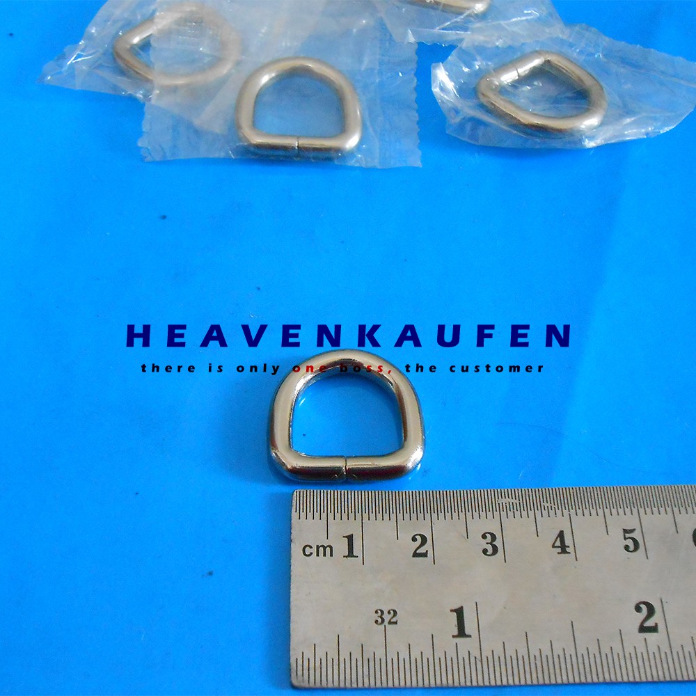 Ring D 1,5 cm Warna Nikel Silver Kualitas Premium Tebal 4 mm