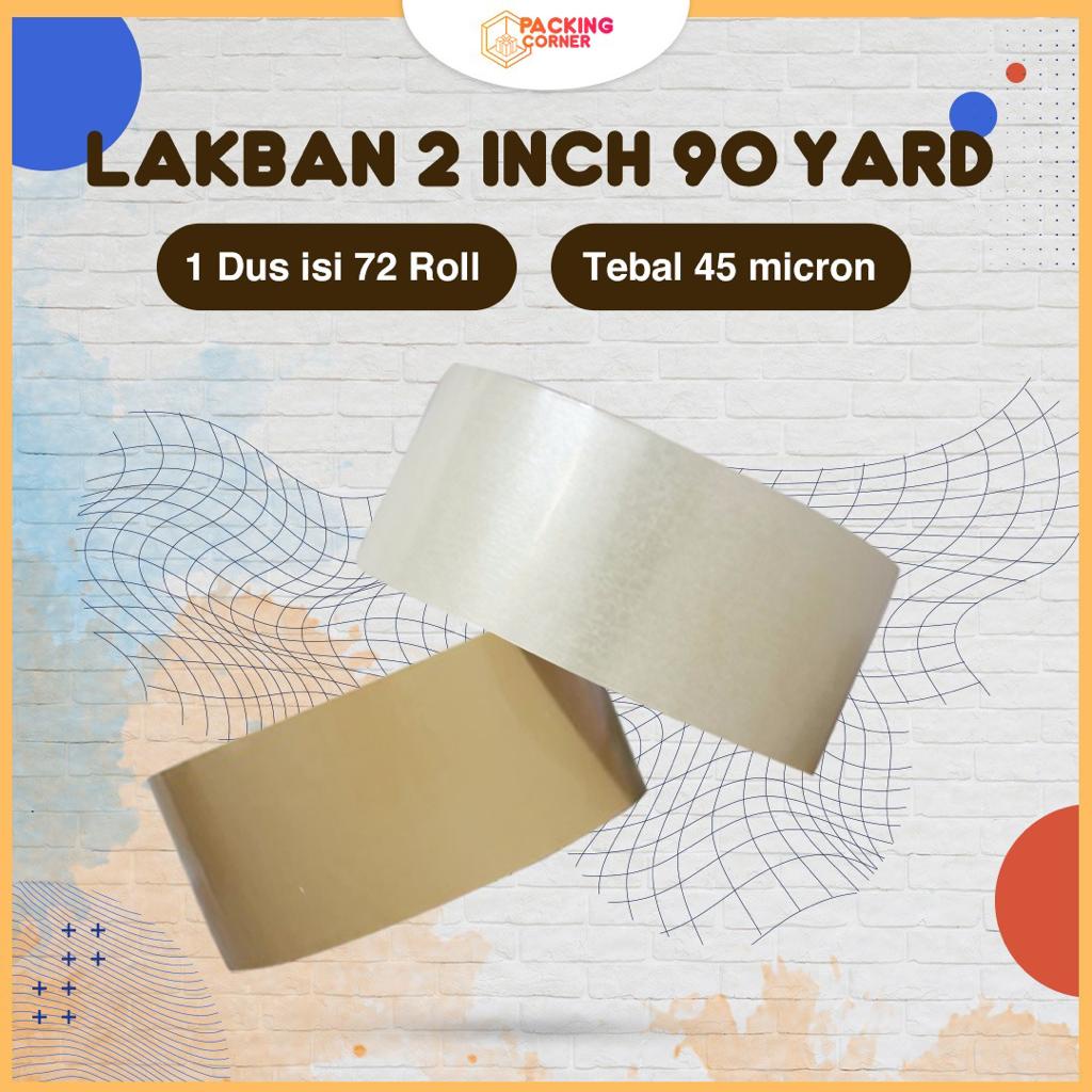 

Lakban Solatip Isolasi OPP Bening Coklat 2 inch x 100 yard 45mm x 100yard 45mm x 90 Yard 45mic setara daimaru