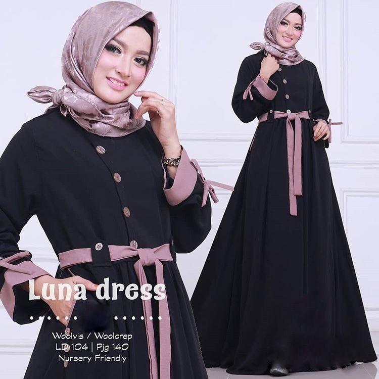 GAMIS SYARI ANNAJAH CAPUCCINO 900GR 110 140 ALLSIZE GAMIS SYARI BUSUI CADAR CREPE HQ POLOS MURAH I.