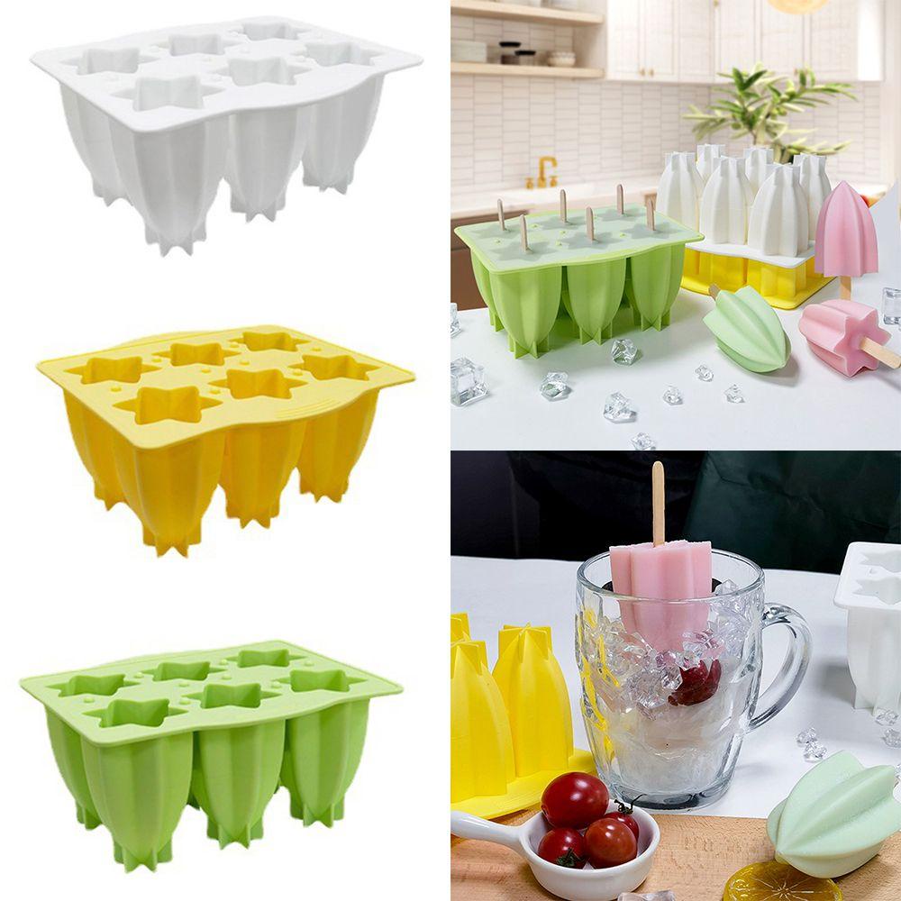 Solighter Cetakan Silikon Musim Panas Freezer Carambola Shaped Ice Cream Makers