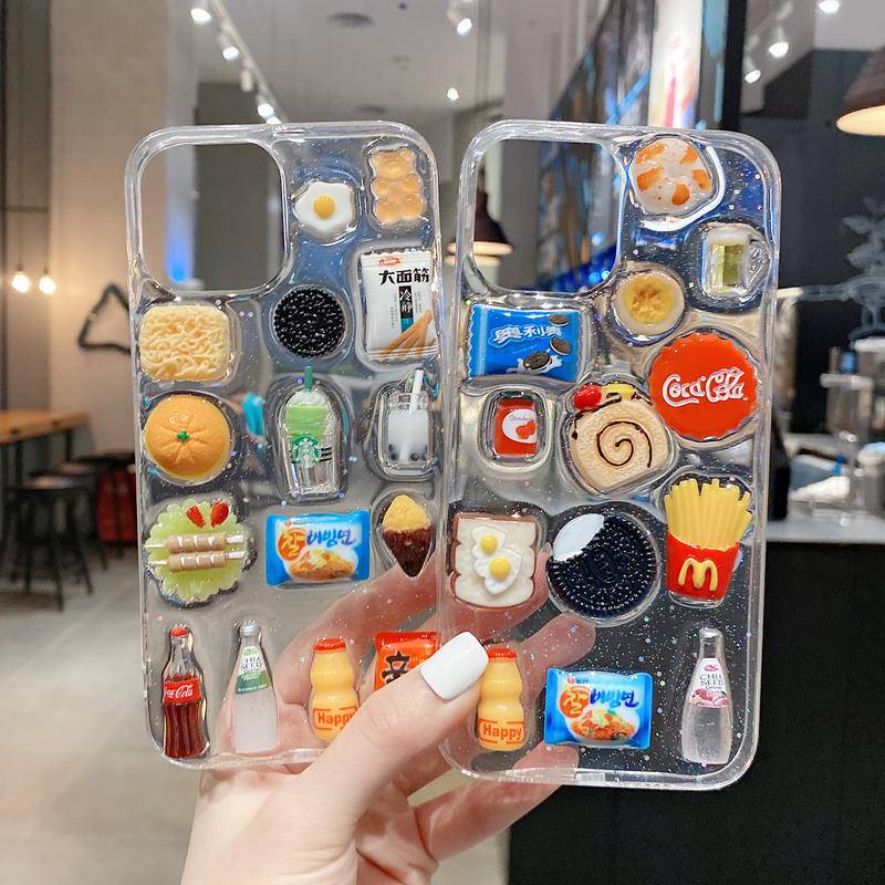 Case Pelindung Transparan Motif Kartun 3D Untuk iPhone 13 12 11 Pro MAX Mini X XS MAX XR SE 2022 2020 7 8 Plus