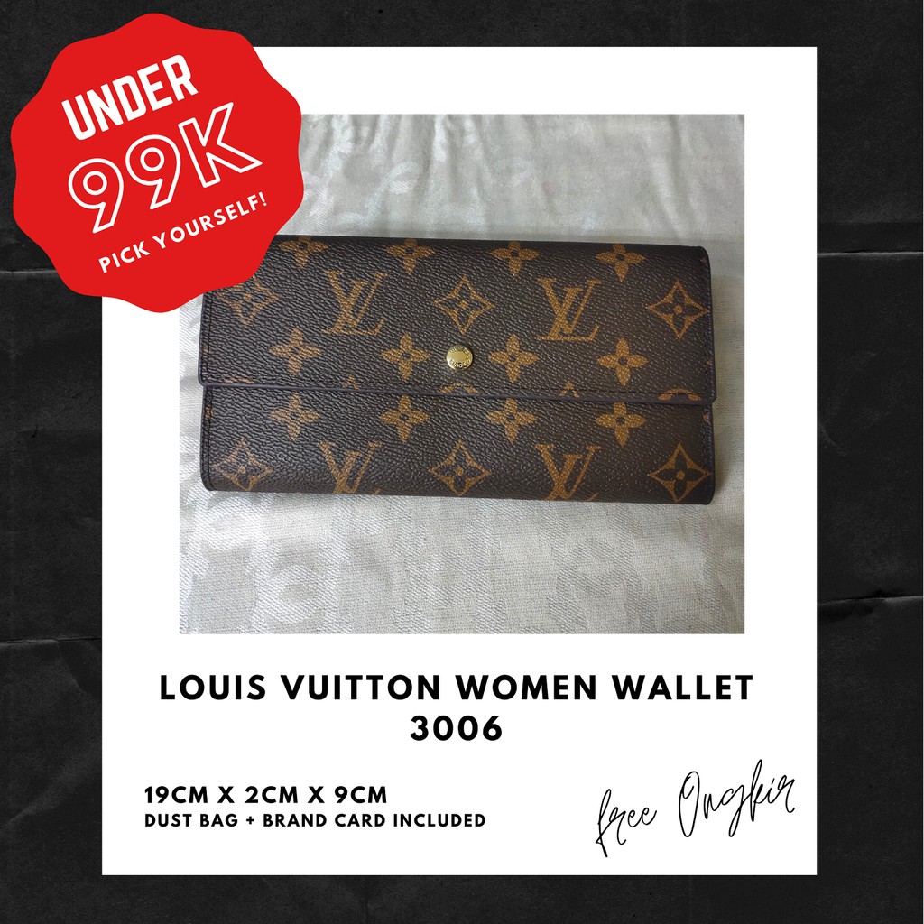 LV Women Wallet 3006 - 3003 - 3004 #DOMPET WANITA #DOMPET BRANDED IMPORT #LOW DAMAGED