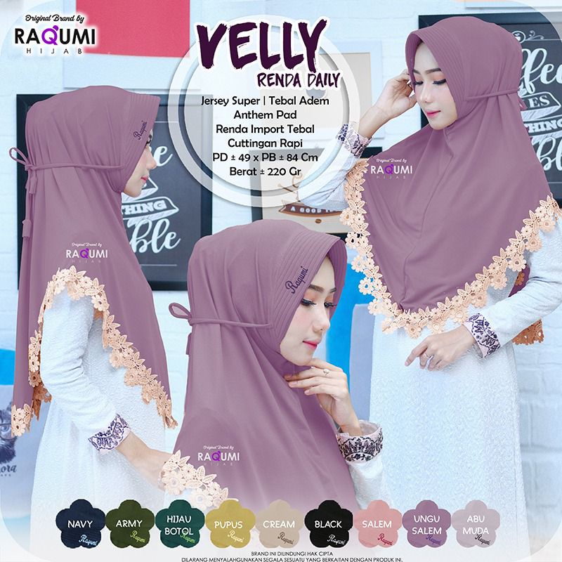 Velly Renda Daily Original Raqumi Hijab