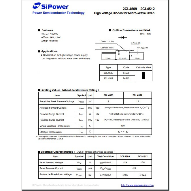 DIODE ORIGINAL MICROWAVE 2CL4512 CL4512 2CL 4512 DIODA