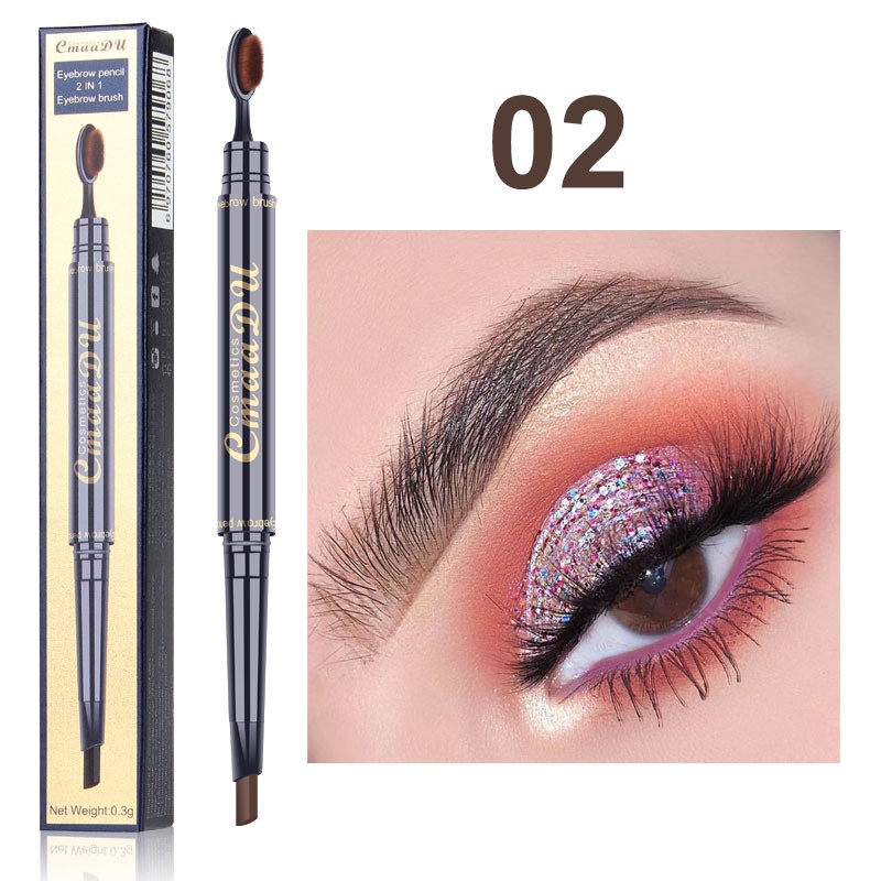 CMAADU EYEBROW PENCIL 2 IN 1 EYEBROW BRUSH