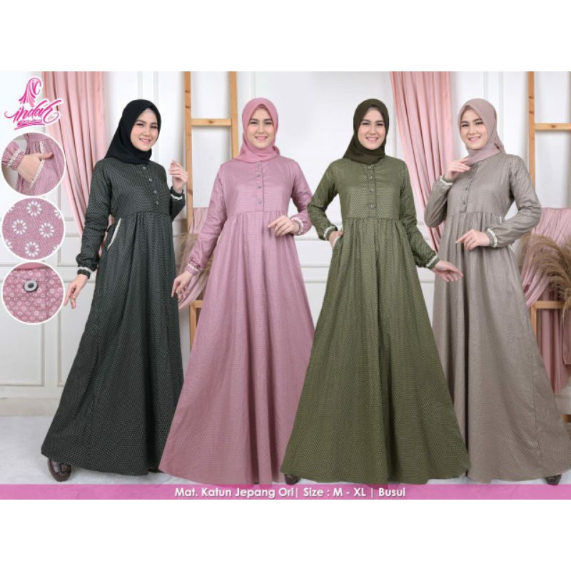 gamis katun jepang indah collection busui