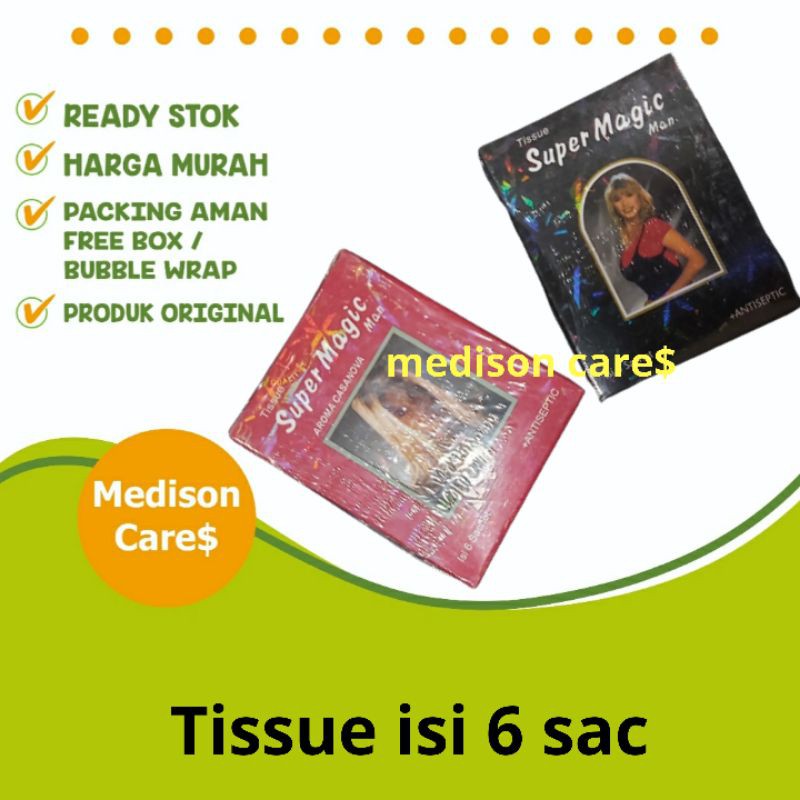 super magic man tisue | isi 6 sachet