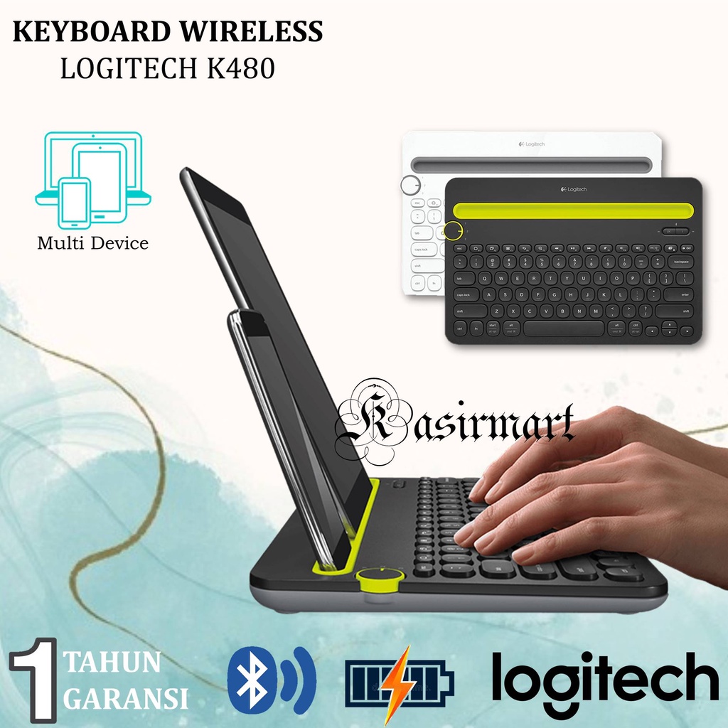 Logitech K480 Keyboard Wireless Bluetooth Multi Device