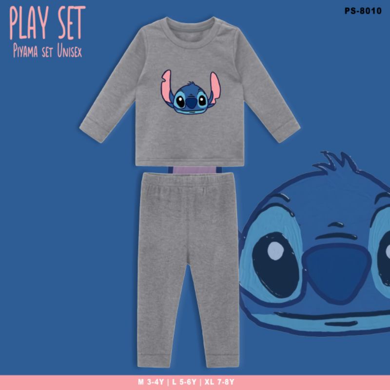 SETELAN PIYAMA ANAK STITCH/PLAYSET KIDS LIL STITCH