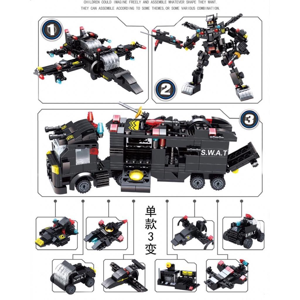 [MS]470pcs Balok Susun Polisi SWAT / Balok susunPolisi SWAT